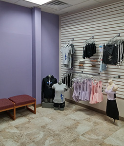 Dancewear is available for sale at Mariann's School of Dance